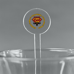 Hipster Dad 5.5" Round Plastic Stir Sticks - Clear (Personalized)