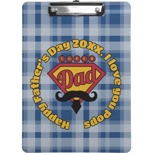 Custom Hipster Dad Clipboard (Letter Size) (Personalized)