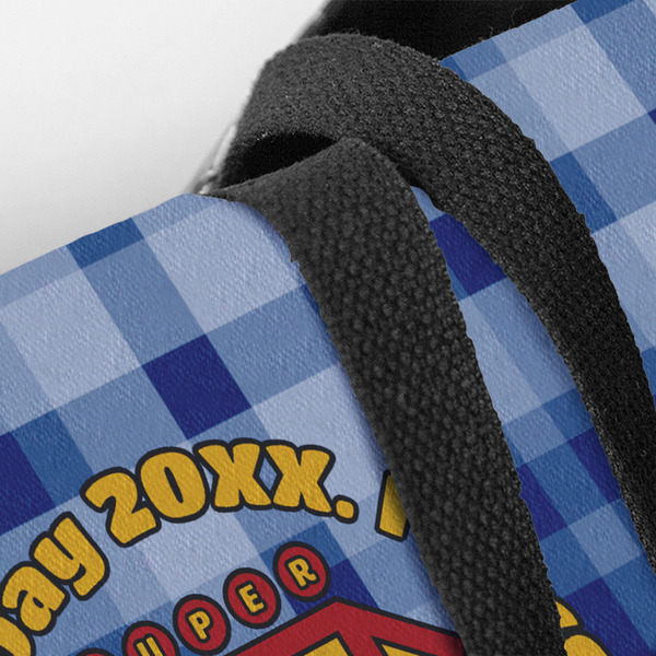 Hipster Dad Closeup of Tote w/Black Handles