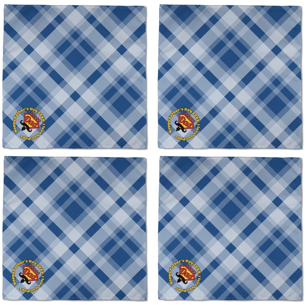 Hipster Dad Cloth Napkins - Personalized Dinner (APPROVAL) Set of 4