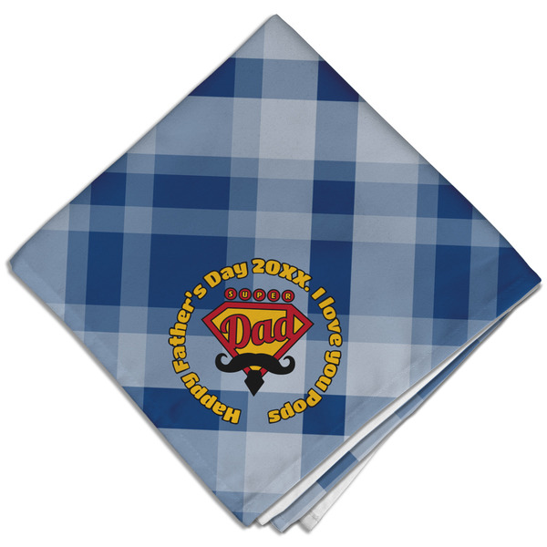 Custom Hipster Dad Cloth Dinner Napkin - Single w/ Name or Text