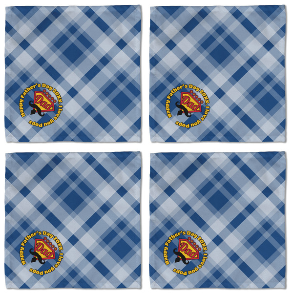 Hipster Dad Cloth Napkins - Personalized Lunch (APPROVAL) Set of 4