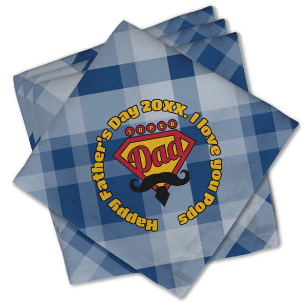 Hipster Dad Cloth Napkins - Personalized Lunch (PARENT MAIN Set of 4)