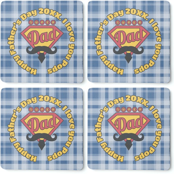 Hipster Dad Coaster Rubber Back - Apvl