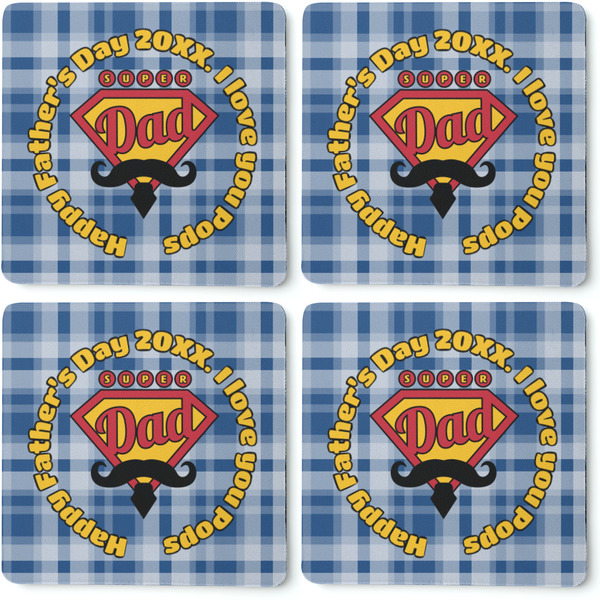 Hipster Dad Coaster Rubber Back - Apvl