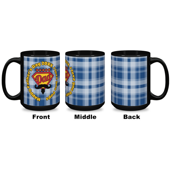 Hipster Dad Coffee Mug - 15 oz - Black APPROVAL