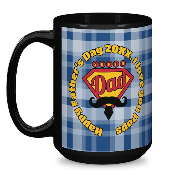 Hipster Dad Coffee Mug - 15 oz - Black