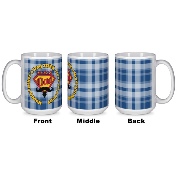 Hipster Dad Coffee Mug - 15 oz - White APPROVAL