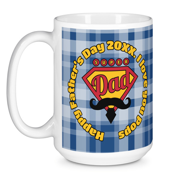 Hipster Dad Coffee Mug - 15 oz - White