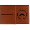 Hipster Dad Cognac Leather Passport Holder Outside Double Sided - Apvl