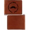 Hipster Dad Cognac Leatherette Bifold Wallets - Front and Back Single Sided - Apvl
