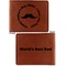 Hipster Dad Cognac Leatherette Bifold Wallets - Front and Back