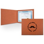 Hipster Dad Leatherette Certificate Holder - Front (Personalized)