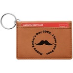 Hipster Dad Leatherette Keychain ID Holder - Double Sided (Personalized)