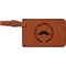 Hipster Dad Cognac Leatherette Luggage Tags