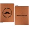 Hipster Dad Cognac Leatherette Portfolios with Notepad - Large - Double Sided - Apvl