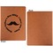 Hipster Dad Cognac Leatherette Portfolios with Notepad - Large - Single Sided - Apvl