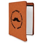 Hipster Dad Leatherette Zipper Portfolio with Notepad - Single Sided (Personalized)