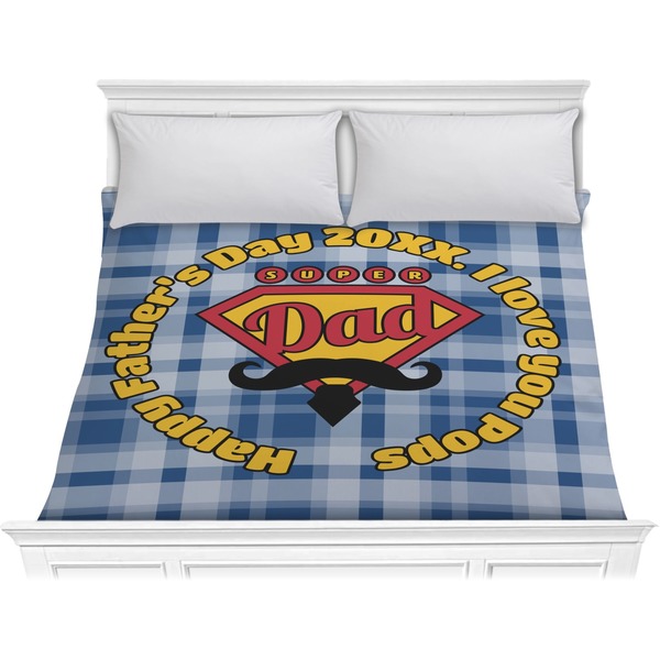 Custom Hipster Dad Comforter - King (Personalized)