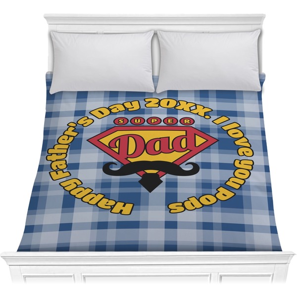 Custom Hipster Dad Comforter - Full / Queen (Personalized)