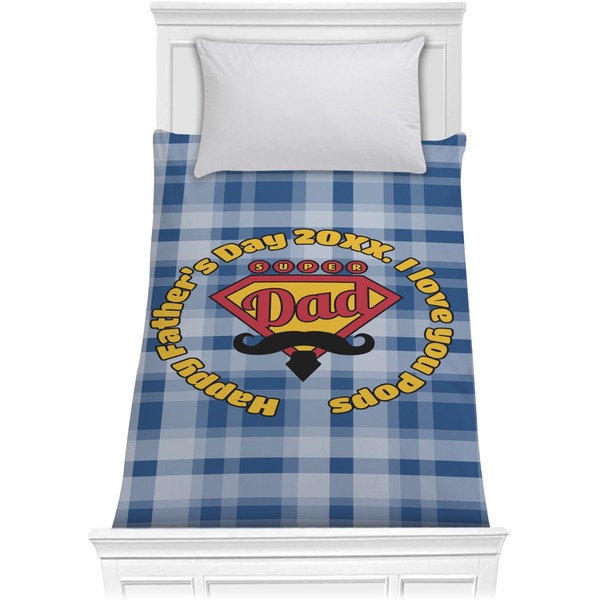 Custom Hipster Dad Comforter - Twin (Personalized)