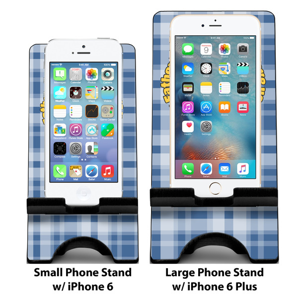 Hipster Dad Compare Phone Stand Sizes - with iPhones
