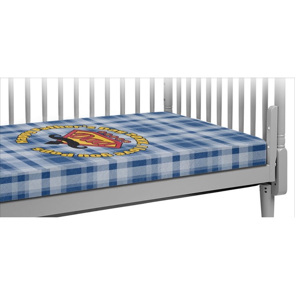 Custom Hipster Dad Crib Fitted Sheet (Personalized)