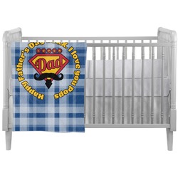 Hipster Dad Crib Comforter / Quilt (Personalized)