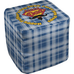 Hipster Dad Cube Pouf Ottoman - 18" w/ Name or Text