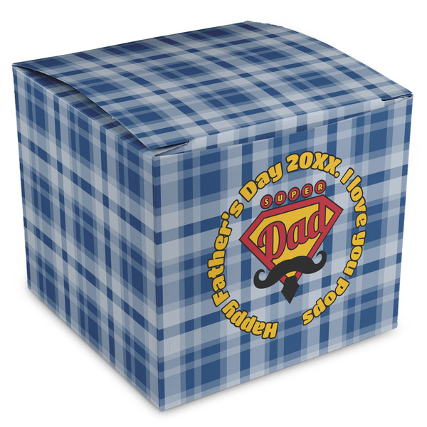 Custom Hipster Dad Cube Favor Gift Boxes (Personalized)