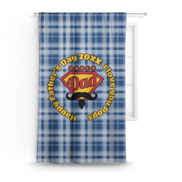 Custom Hipster Dad Curtain - 50"x84" Panel (Personalized)