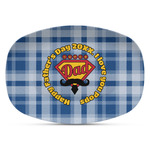 Hipster Dad Plastic Platter - Microwave & Oven Safe Composite Polymer (Personalized)
