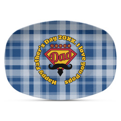 Hipster Dad Plastic Platter - Microwave & Oven Safe Composite Polymer (Personalized)