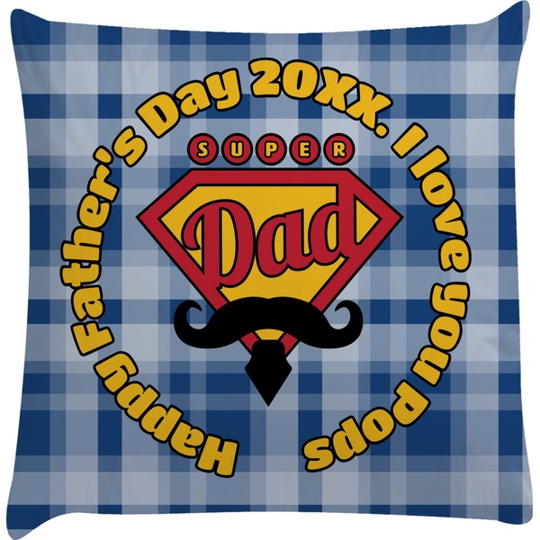 Custom Hipster Dad Decorative Pillow Case (Personalized)