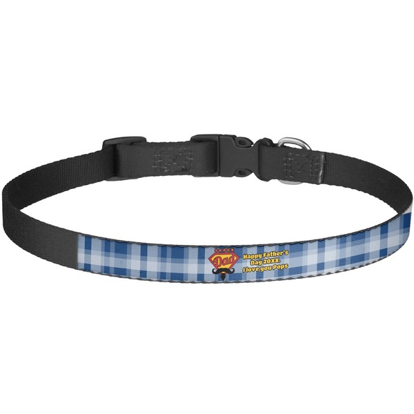Custom Hipster Dad Dog Collar - Large (Personalized)