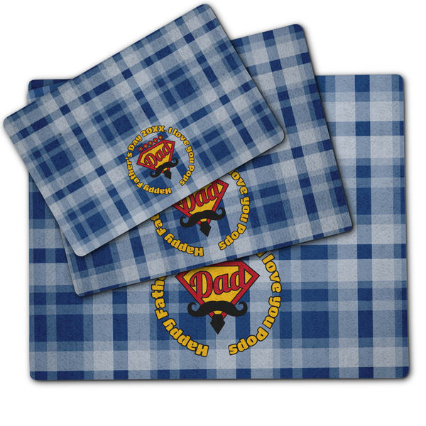 Hipster Dad Dog Food Mat - MAIN (sm, med, lrg)