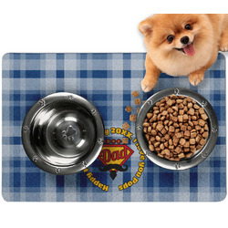 Hipster Dad Dog Food Mat - Small w/ Name or Text