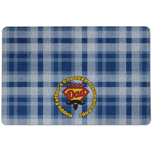 Custom Hipster Dad Dog Food Mat w/ Name or Text