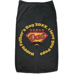 Hipster Dad Black Pet Shirt (Personalized)