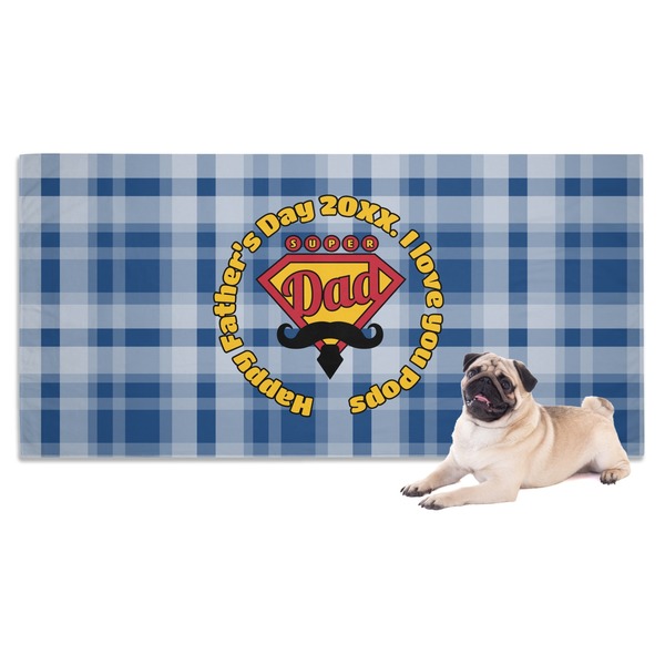 Custom Hipster Dad Dog Towel (Personalized)