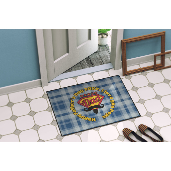 Hipster Dad Door Mat Lifestyle