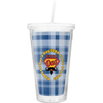 Hipster Dad Double Wall Tumbler with Straw (Personalized)
