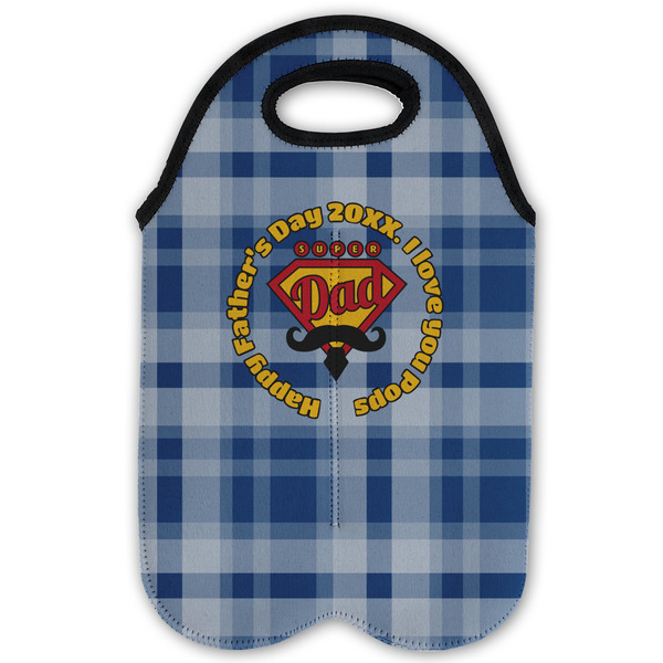 Hipster Dad Double Wine Tote - Flat (new)