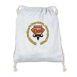 Hipster Dad Drawstring Backpack - Sweatshirt Fleece - Single Sided (Personalized)