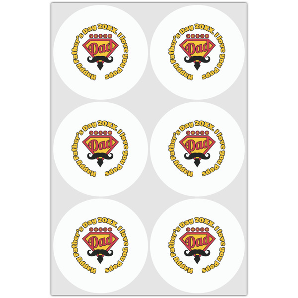 Hipster Dad Drink Topper - Large - Set of 6