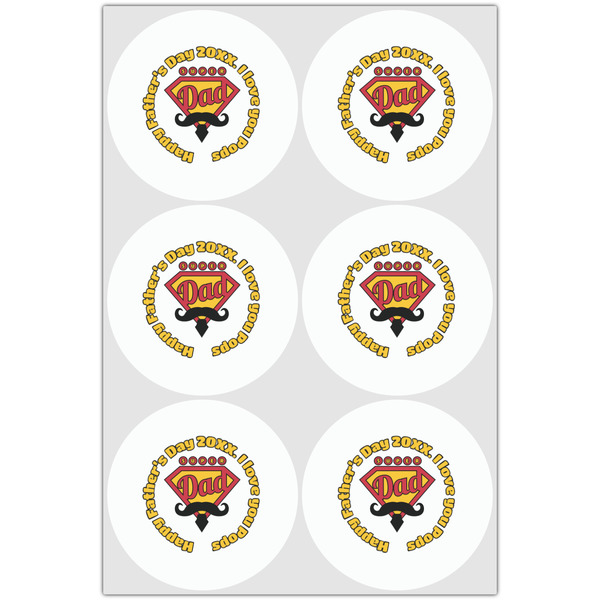 Hipster Dad Drink Topper - XLarge - Set of 6