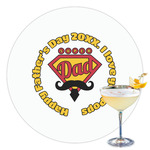 Hipster Dad Printed Drink Topper - 3.5" (Personalized)