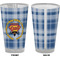 Hipster Dad Pint Glass - Full Color - Front & Back Views