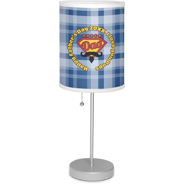 Custom Hipster Dad 7" Drum Lamp with Shade (Personalized)