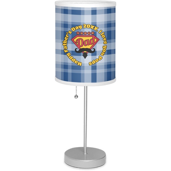 Custom Hipster Dad Lamp with Drum Shade (Personalized)